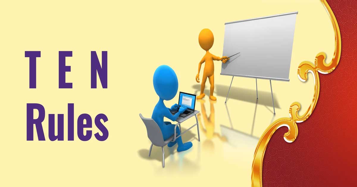10 Rules of effective presentations